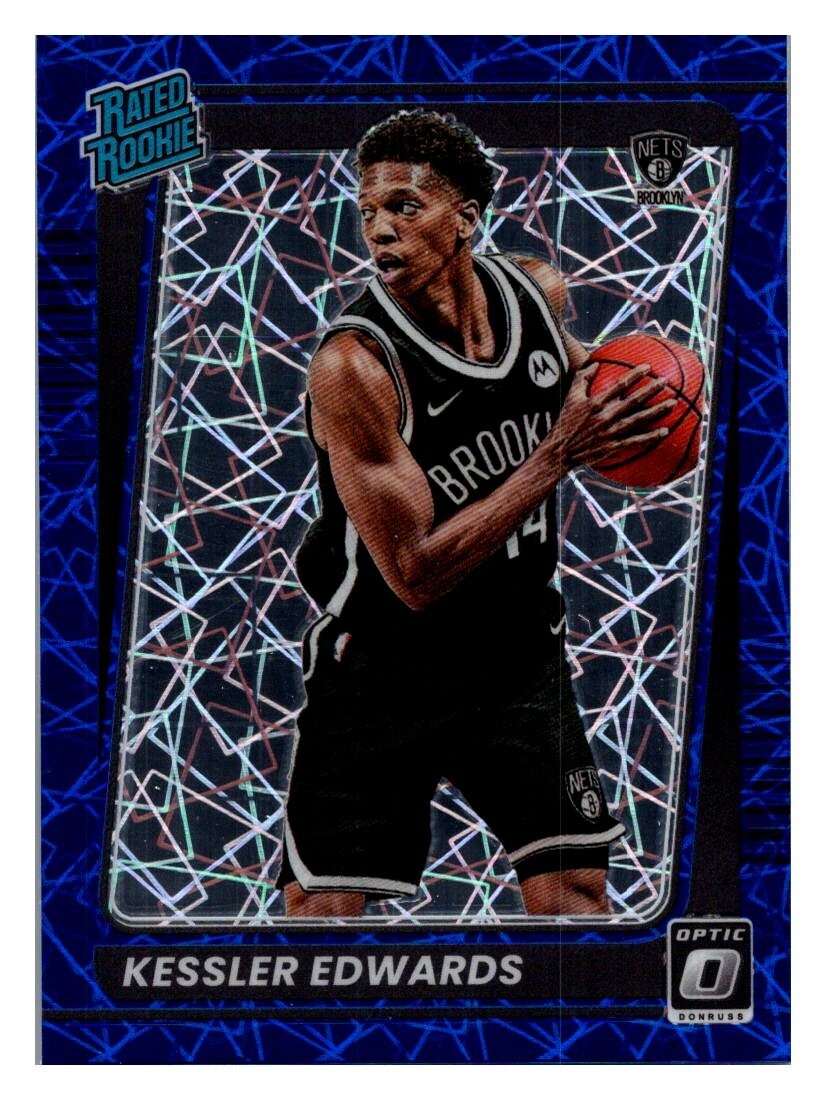 2021-22 Donruss Optic Kessler Edwards Rated Rookie Blue Velocity Prizm #154