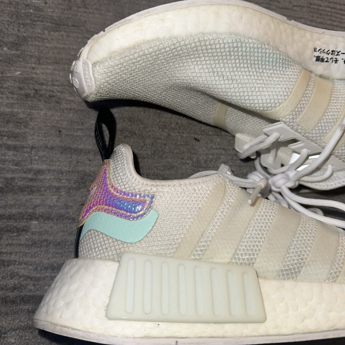 adidas gazelle silver green womens Adidas x Pharrell Williams Men's Hu NMD N.E.R.D Chalk White / Glow Orange / Clear  Mint Low Top Sneakers main image 1