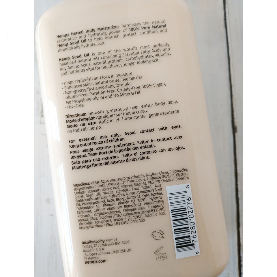 Hempz Herbal Moisturizer NEW 17oz Spun Sugar & Vanilla Bean Body Lotion Limited eBay