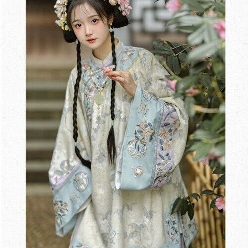 Round Neck HanfuSkirt Heavy Industry Embroidery QingDynasty Mamianqun ChineseTop - Picture 13 of 13