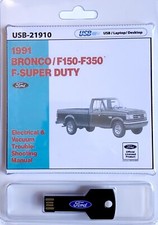 1991 Ford F150 F250 F350 Bronco Electrical & Vacuum Troubleshooting Manual USB