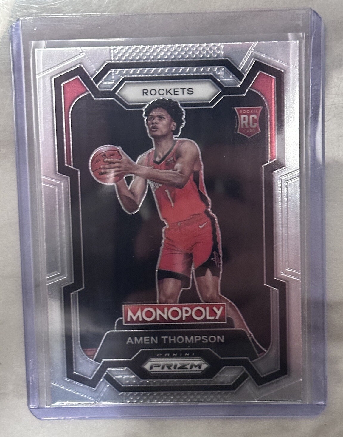 2023-24 Panini Prizm Monopoly Amen Thompson #33 Base RC Rookie Card - Rockets