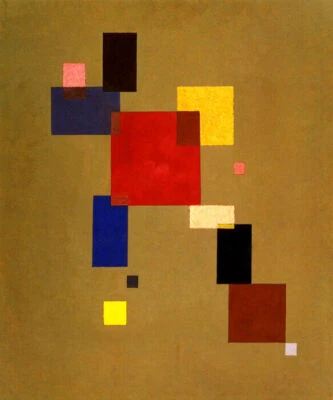 GREATVINTAGEPOSTERS THIRTEEN RECTANGLES 1930 FINE ABSTRACT PAINTING BY WASSILY KANDINSKY REPRO