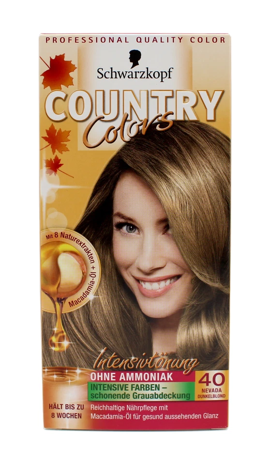 Schwarzkopf Country Colors Intensivtönung 40 Nevada Dunkelblond EAN4015000539661