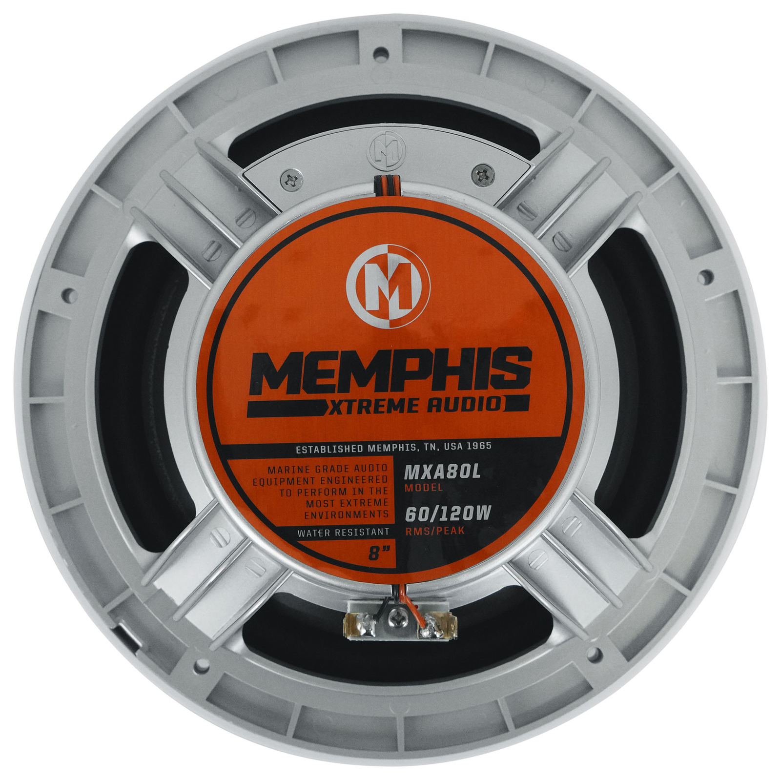 Пара динамиков Memphis Audio MXA80L мощностью 120 Вт на 8 морских лодках и вейкбордах со светодиодной подсветкой