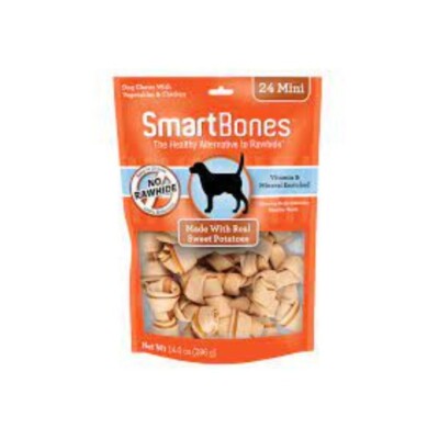 SmartBones Sweet Potato Mini Bones (8Pk) Case of 7