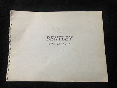 Rolls-Royce Bentley Continental S1 Mulliner Park Ward Dealer Prospekt OEM Selten