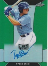 2018 LEAF METAL DRAFT RYDER GREEN YANKEES GREEN PRIZM ON CARD AUTO 1/10 SSP 