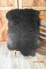 Gotland sheepskin rug soft Black. G-37 44"x32" Black with Gray tones.