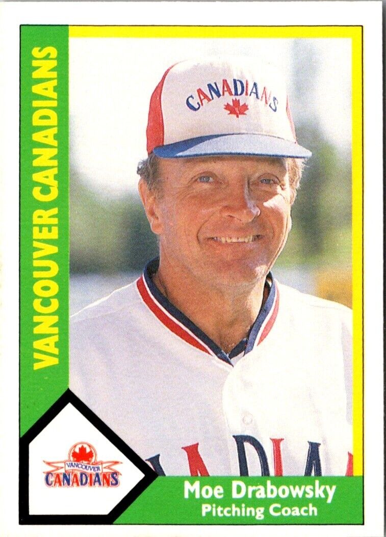 1990 CMC Moe Drabowsky #175 Vancouver Canadians Baseball Card