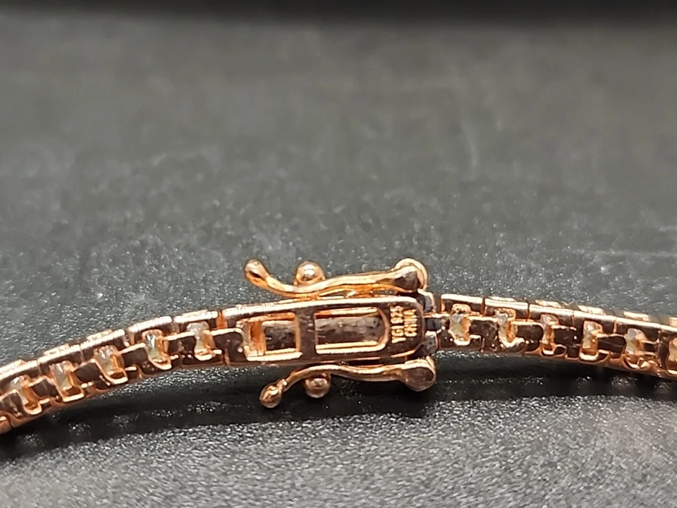 Теннисный браслет bella Luce белая квадратная огранка 6,50 карата фианиты розовое золото 18 карат более 925 - Изображение 2 из 4