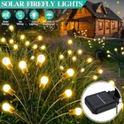 Solar Firefly Garden Lights 10LED Swaying Outdoor Waterproof Landscape Decor