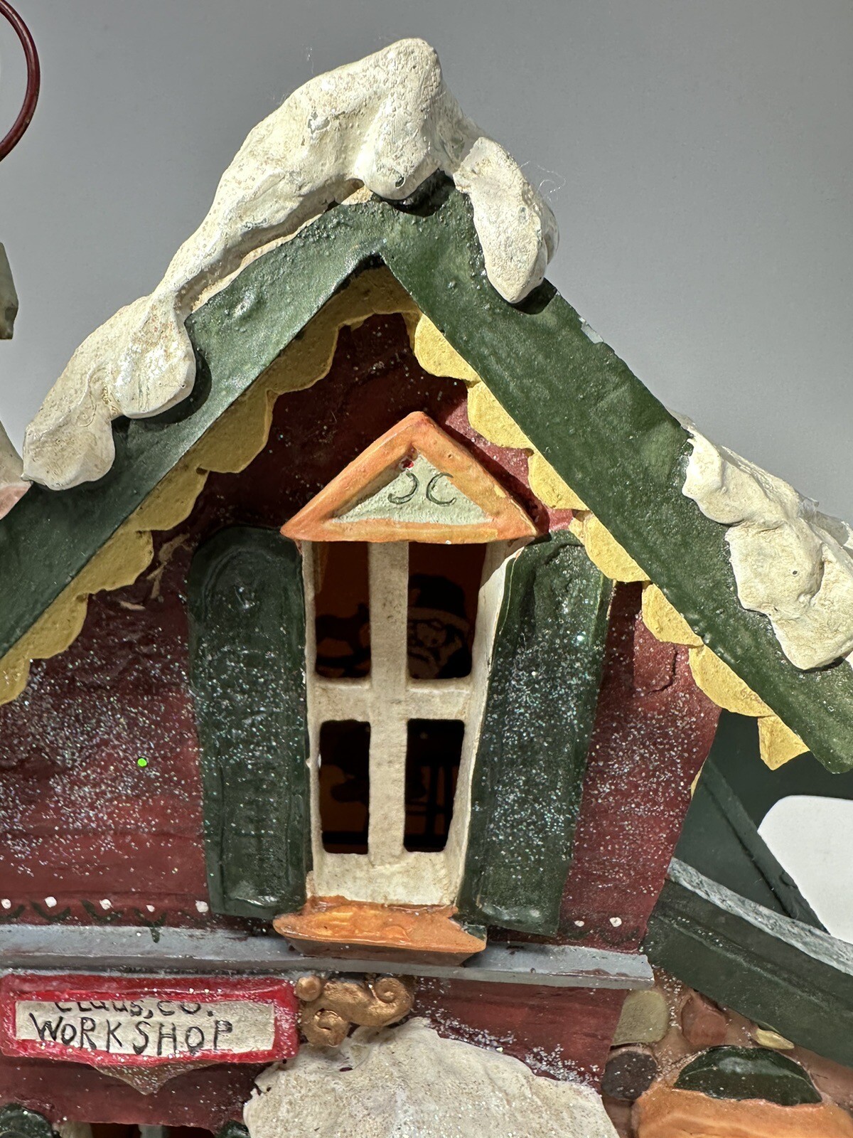 Kurt S Adler Snowtown Village Lighted House Clause Co & Workshop Christmas