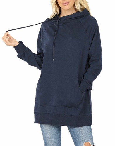 Womens Basic Side Tie Sweatshirt Pullover Hoodie Sweater - Picture 20 of 31