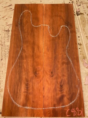 Curly Redwood Book Match Set Guitar Top Luthier Material   .40 x 14 x 24 - C881