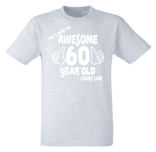 Awesome 60 Year Old T-Shirt, unisex 60th birthday gift, unique Sixty gift ideas - Picture 10 of 11