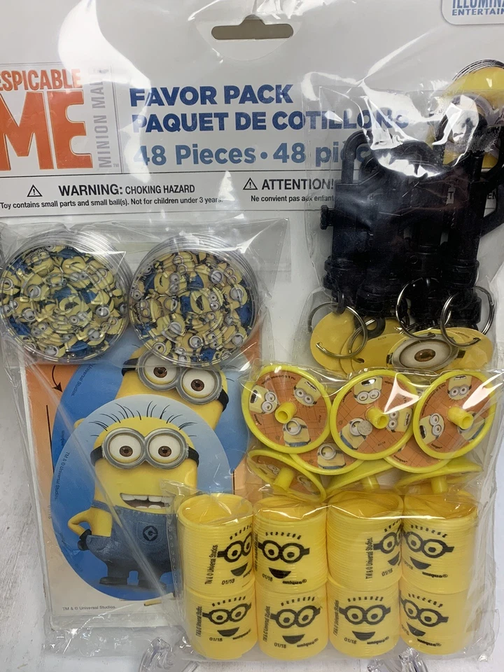 DESPICABLE ME MINIONS Party Favors! Loot Bags, Goggles, Stickers, Tattoos NEW - Image 2 of 4