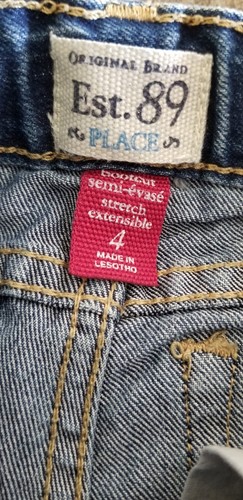 Children's Place ~ Youth Girl's Size 4 ~ Bootcut ~ Denim Blue Jeans - Picture 4 of 8