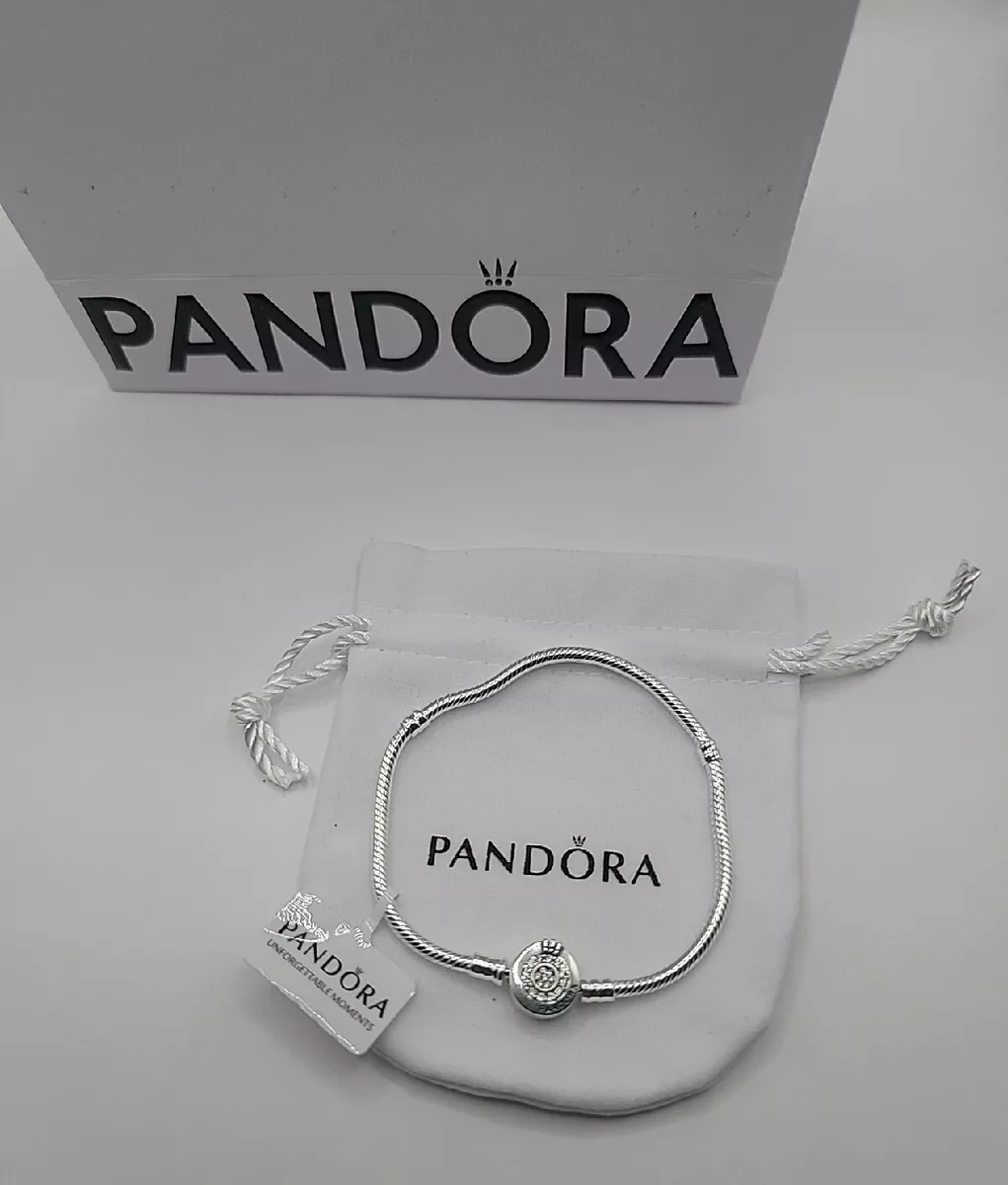 Pandora Moments Sparkling Crown O Snake Chain Bracelet