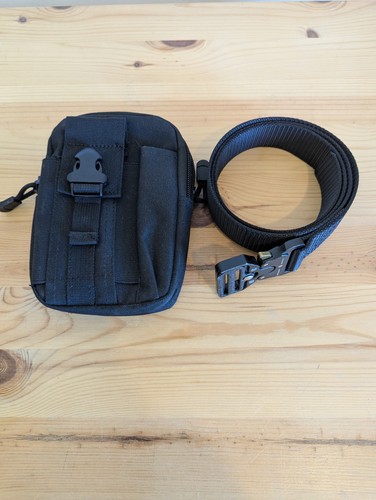 Cintura Cinta Tattica Militare con Fibbia Aggancio Rapido in Nylon Tasca Inclusa - Foto 1 di 3