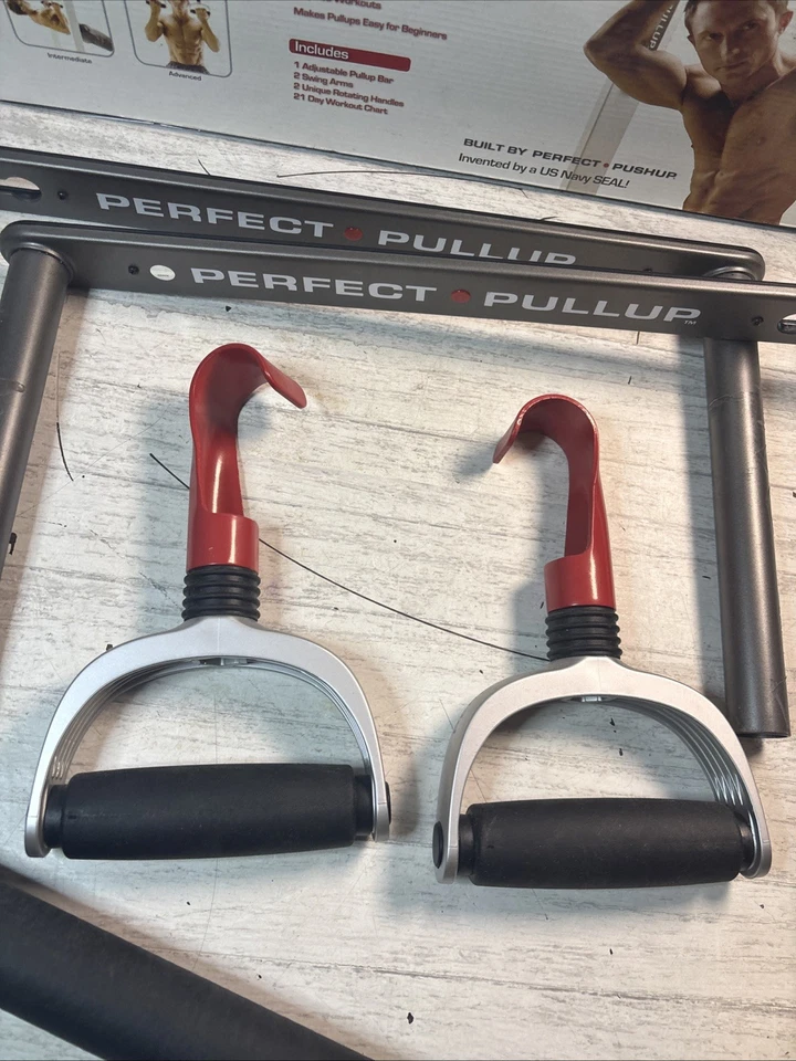 Perfect Pull Up Fitness Bar Home Gym w/ Swivel Handles - Strength Training - Image 2 of 4