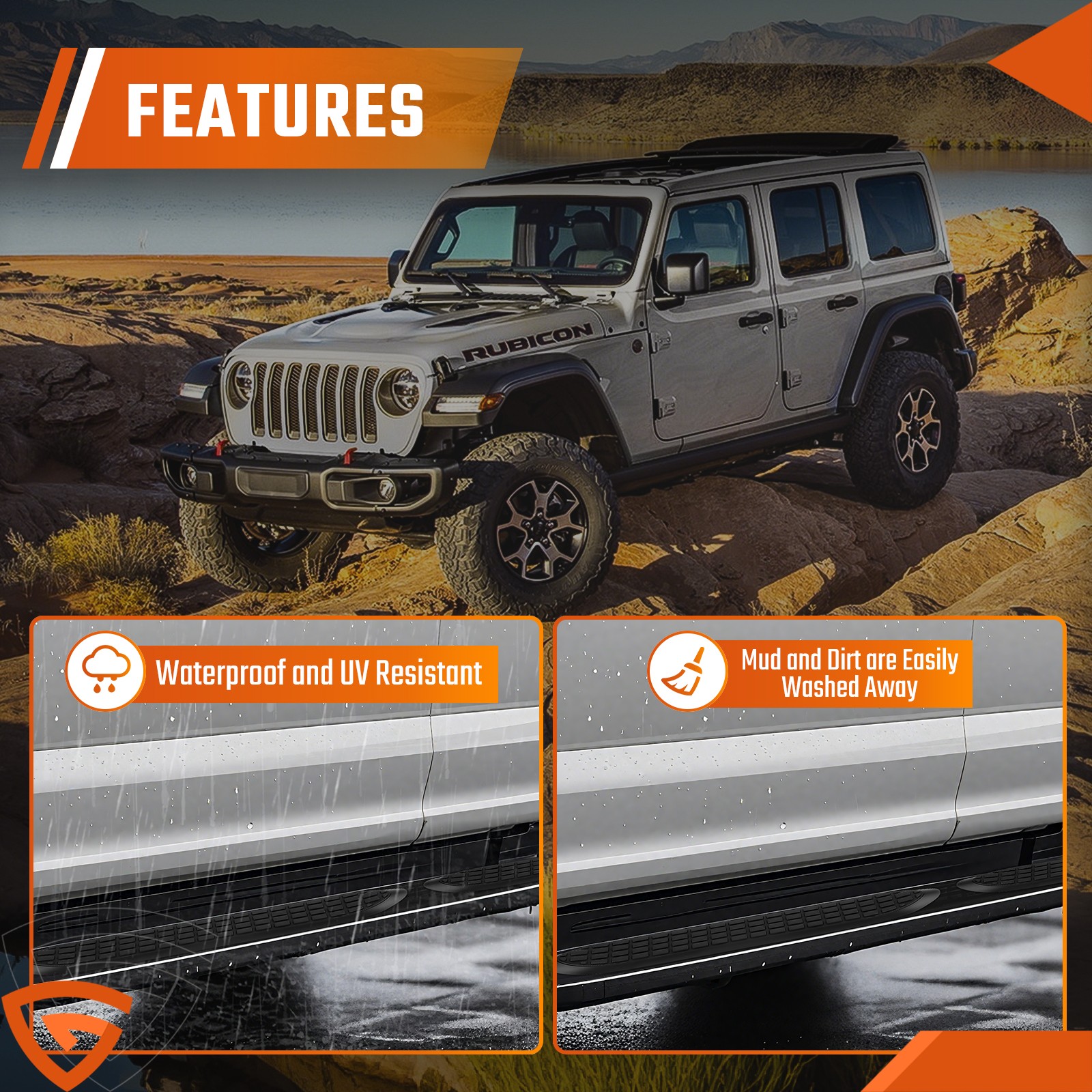 Replacement Step Pad for 3" Round Nerf Bars - Set of 4