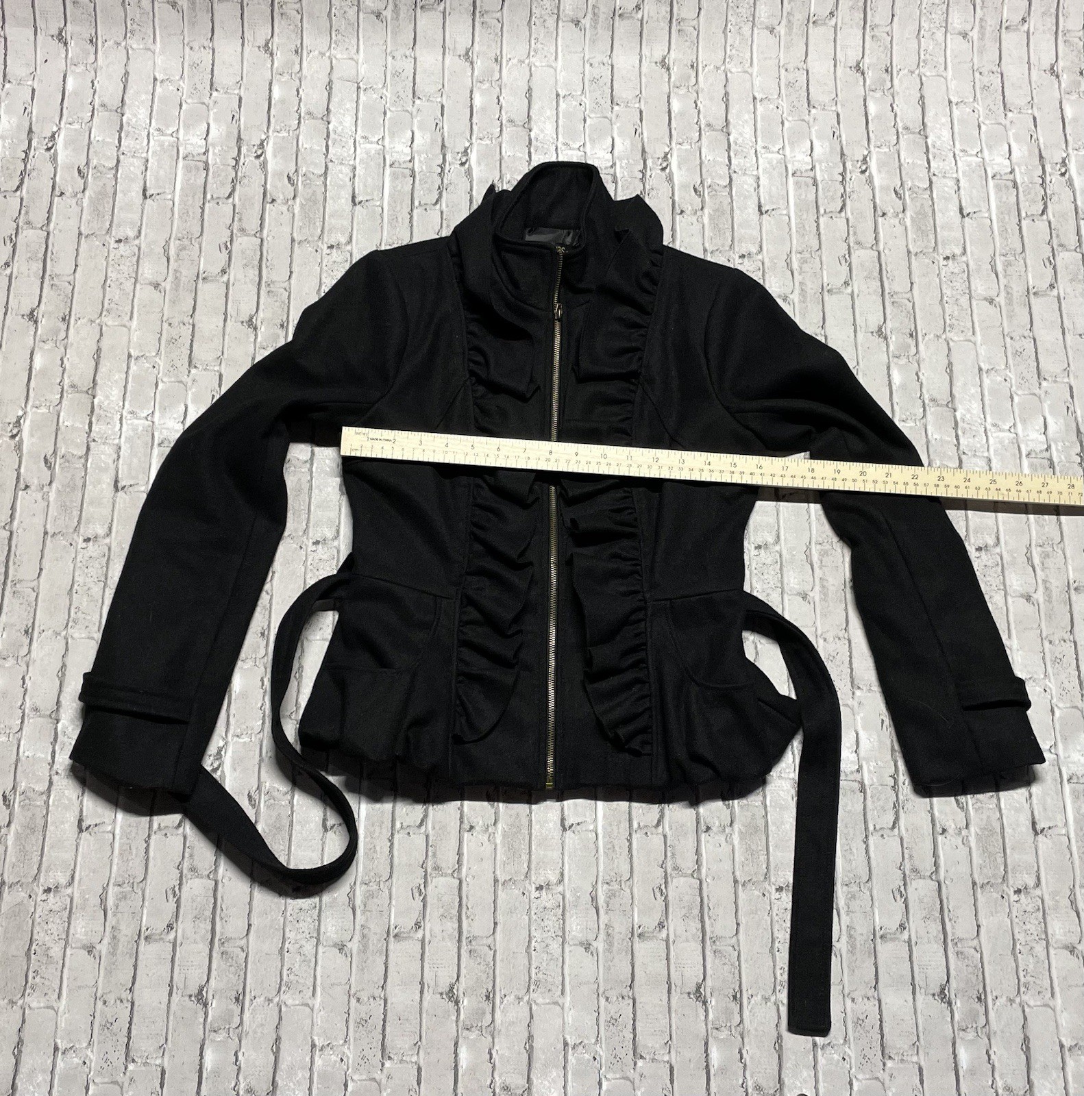 Grass CollectionBlack Ruffled Jacket - image 3