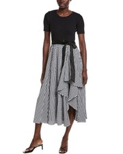 Gracia Asymmetrical Ruffle Detail Midi Dress Women's