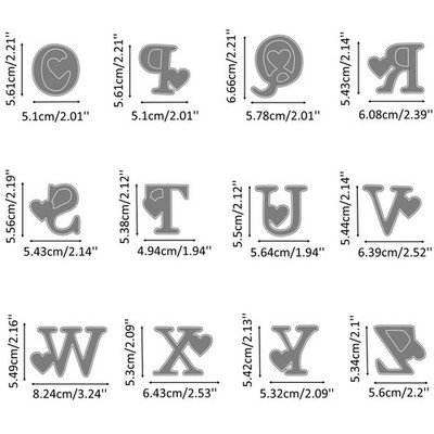 Alphabet Buchstaben Gekreuzte Metall-Stanzform für DIY Scrapbooking