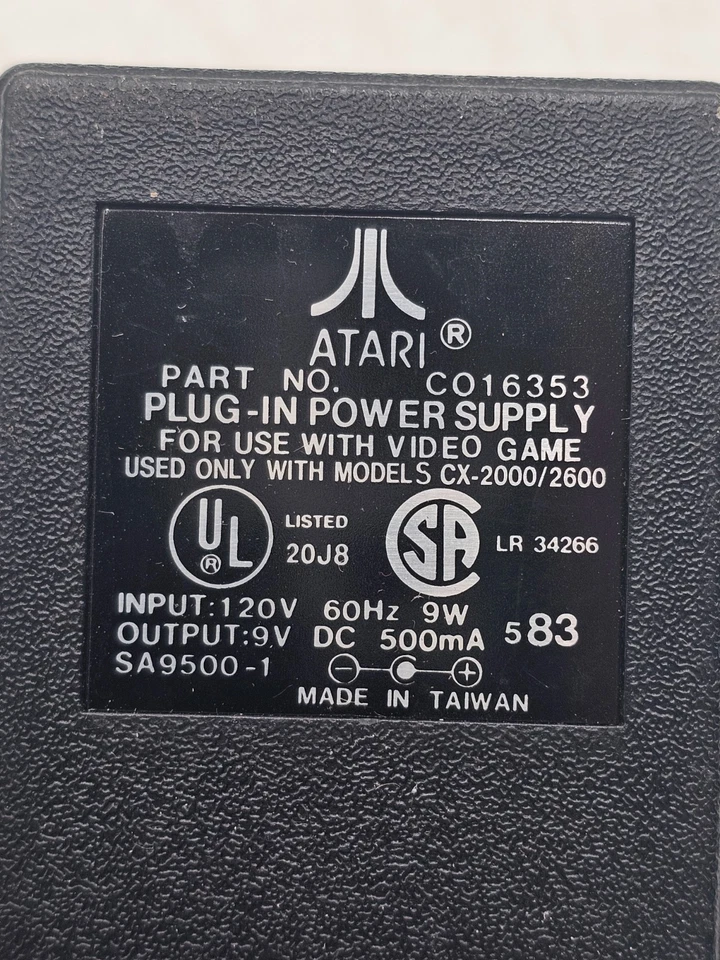 Atari 2600 Original OEM Power Supply - CO16353 - Clean, Tested, and Working  - Image 2 of 2