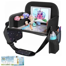 MENZOKE Kids Travel Tray, Travel Tray for Kids Car Seat with Educational Dra...