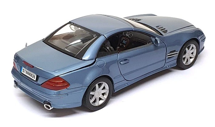 Motor Max 1/18 Scale Diecast 25625B - Mercedes Benz SL500 - Met. Blue - Image 3 of 4
