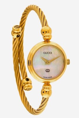 ヴィンテージグッチ 2700 Gucci Vintage 11/12.2 Quartz Bangle Watch Women 2700.L Series Gold