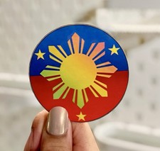 Philippines Three Stars And A Sun Sticker 2.5 Inches Glossy waterproof 3 Pack 
