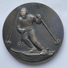 Médaille de SKI SKIEUR slalom signée Drago