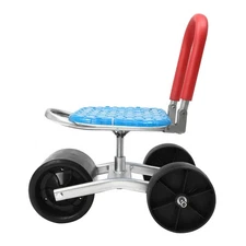 Garden Cart Rolling Stool Work Seat Gardening Helper Adjustable 360° Wheel 150kg