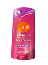 Lume Deodorant Plus Sweat Control Lavender Sage Smooth Solid 2.6oz