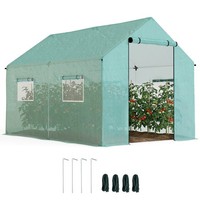 FoliengewäChshaus, 2 X 3 X 2 M GewäChshaus, Treibhaus Mit Rollfenster, RolltüR