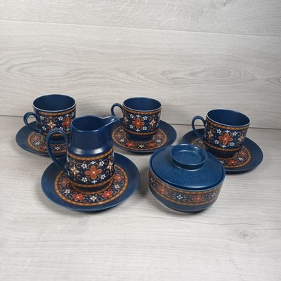 Winterling Bavaria 3er Set Teetassen und Untertassen, Milchkännchen und Zuckerdose