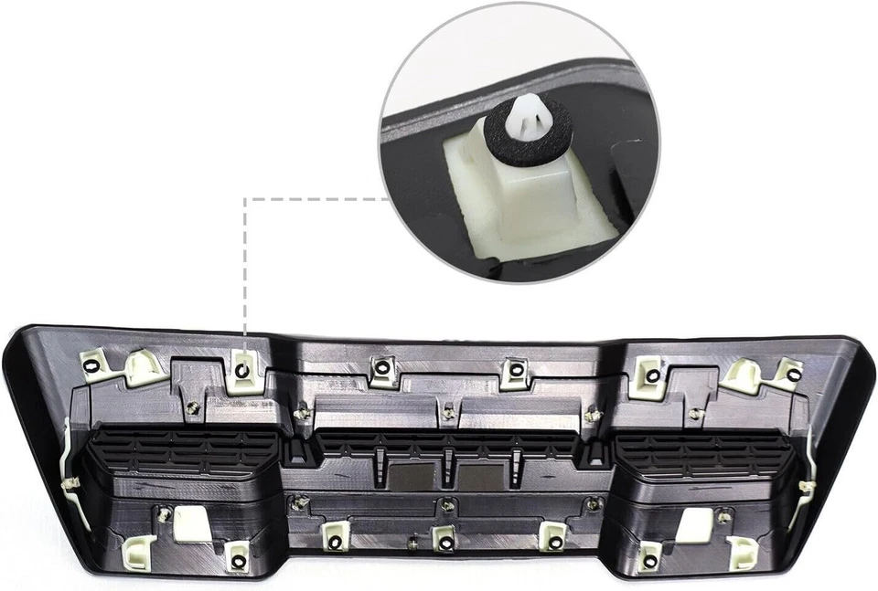 Ventilación capó delantero compatible con Sierra 2500HD 3500HD 2020-2023, parachoques aire negro Foto 2 de 4