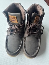 Kids Levi's 501 Boots Brown Size 4.5 Hi Top Shoes Boys Winter Fall Shoes