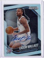 2024-25 Panini Prizm Black Cason Wallace Silver Auto #20