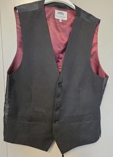 Taylor & Wright Black Pinstripe Waistcoat  Size Med