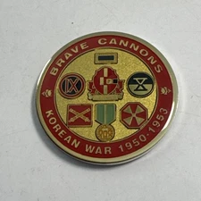 92nd armored field artillery red devil battalion brave cannons challenge coin