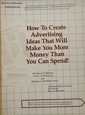 Russ Von Hoelscher How To Create Advertising Ideas That Make More Money OOP Rare