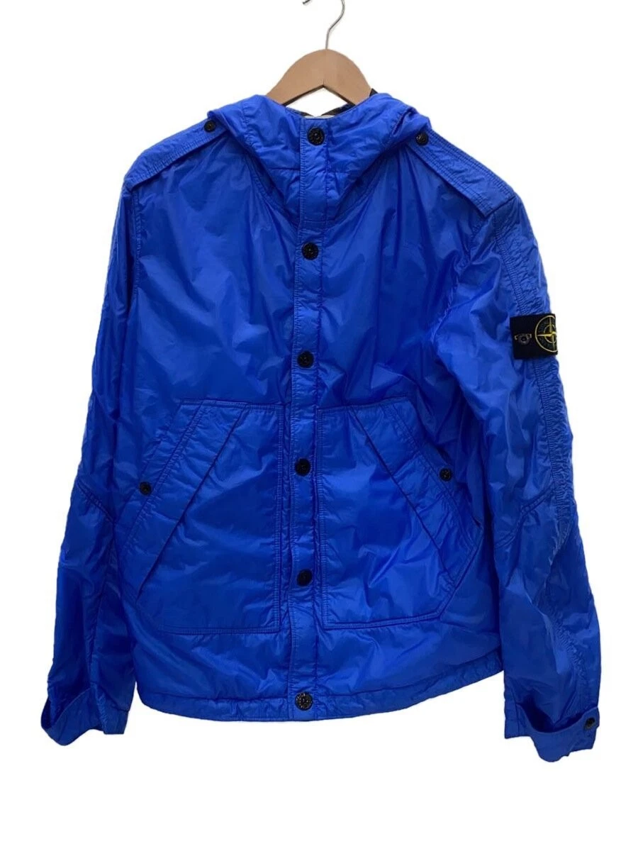 Giacca Stone Island Nylon XL Blu Tinta Unita Leggera Impermeabile #EG ADA