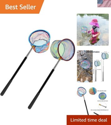 Fishing Net 2 Pack Retractable Lightweight Landing Net with Aluminum Rod Hand...