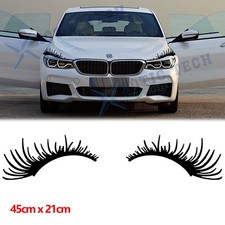 Black Eyelashes Vinyl Decal Stickers Universal For Most Car Headlight Eyebrow