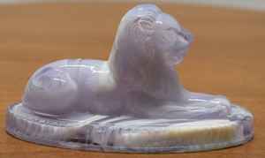 Purple glass lion