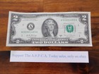 U.S. $2 Two Dollar Bill Real circulated Low Serial number A03Ak. — photo 1